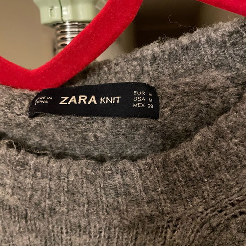 Zara grey medium oversized sweater used