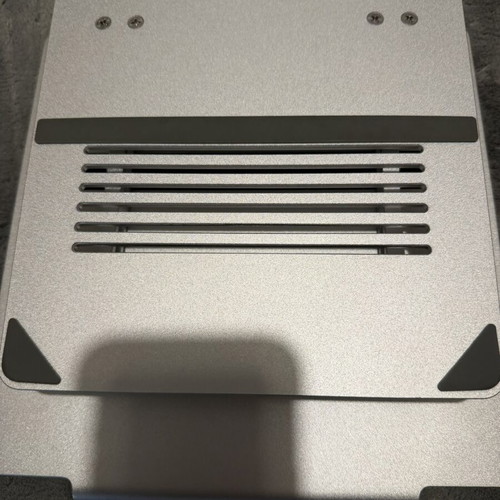 Metal laptop and tablet stand like new with ventilation slots