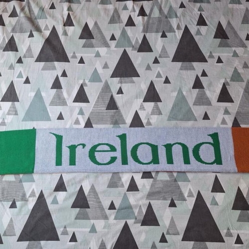 Fan scarf Slovakia Ireland used, double-sided football design