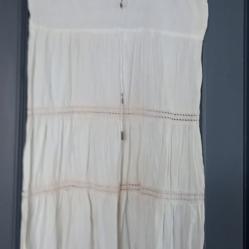 Pepe Jeans vintage linen boho dress like new, white, size M