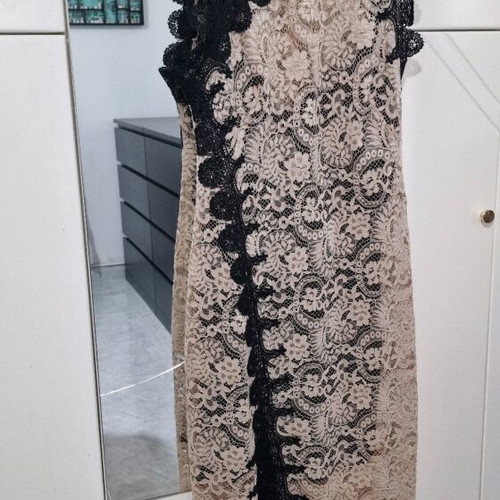 Maxi dress Dolce Domenica lace black and beige like new