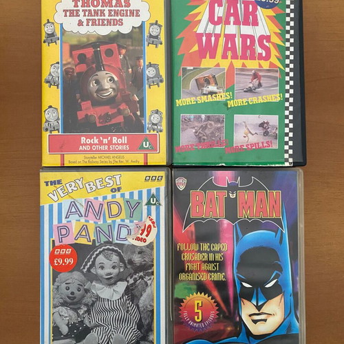 VHS video cassettes like new