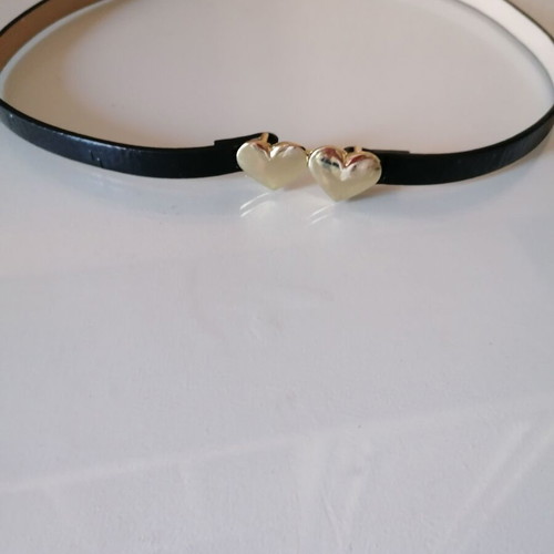 Accessorize belt new, 86cm black and gold patent leather