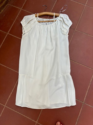 Zara satin white dress like new, knee-length