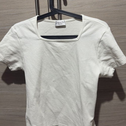 Susanne Paul München white blouse, elegant textured fabric, size M