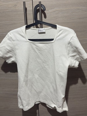 Susanne Paul München white blouse, elegant textured fabric, size M