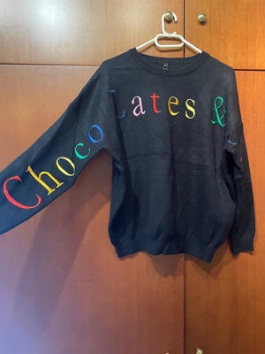 Knitted black sweater like new, sizes M and L