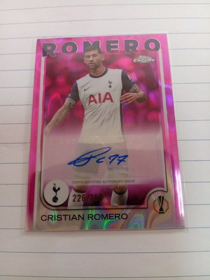 Cristian Romero Auto Base 250 Card new