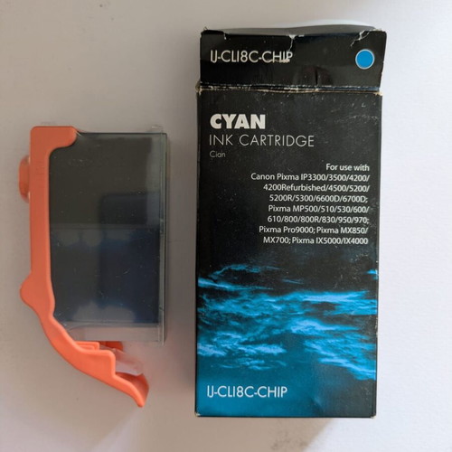 Canon PIXMA Cyan Ink Cartridge U-CLIC8-CHIP