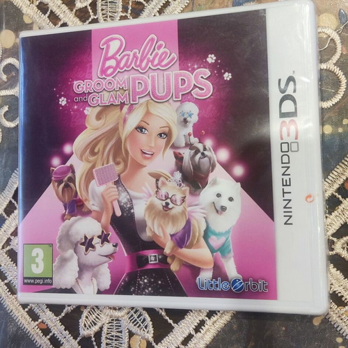 Barbie Groom and Glam Pups Nintendo 3DS game PAL European edition rare