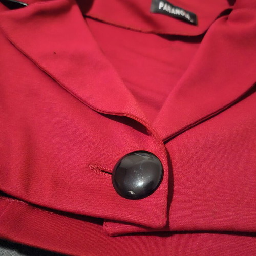 Paranoia red bolero jacket with black details