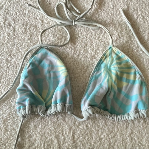 Pinko bikini top used, size M, grey and blue