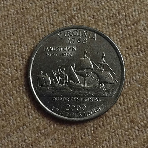 America Quarter Dollar "P" Washington 2000 commemorative coin like new