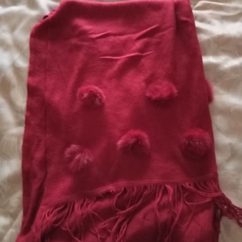 Capes like new brown and burgundy with eco fur and fringes