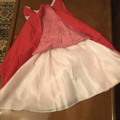 Vivian red polka dot dress for girls 6 years