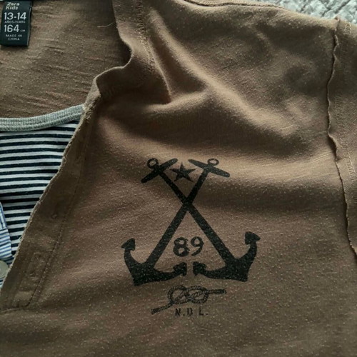 Zara Kids T-Shirt used, size 164 cm, brown