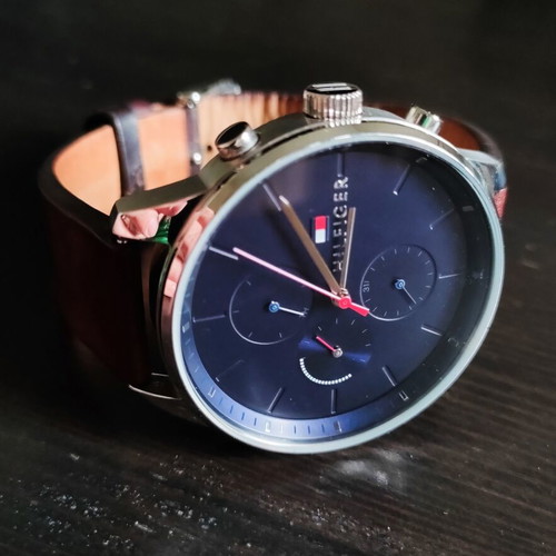 Tommy Hilfiger men's watch like new, blue and brown