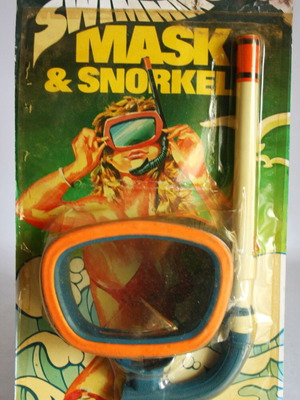 Vintage 70's Μάσκα κολύμβησης με αναπνευστήρα Hong Kong σφραγισμένη