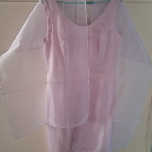 Satin dress pink lilac like new, size L