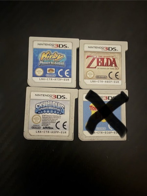 Nintendo 3DS games used including Kirby Planet Robobot and Zelda Ocarina of Time 3D