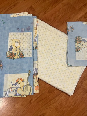 Children's single bed sheet set used, 100% cotton, 135x240 cm