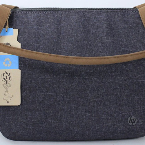 HP Renew 14 Navy Tote new, beige and brown