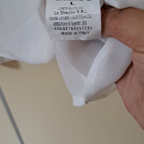 White dress size L semi-transparent like new