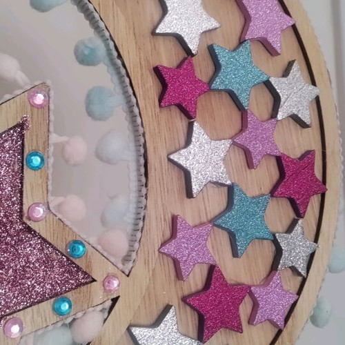 Decorative moon with star new