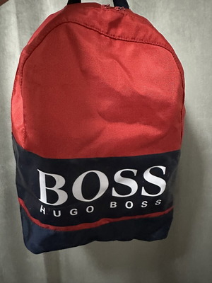 Hugo Boss backpack, red, like new