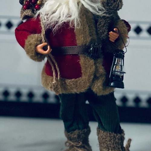 Santa large standing with light like new, 55 cm