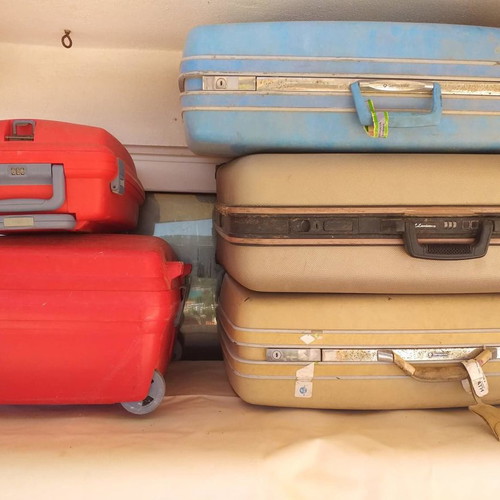 Old suitcases used