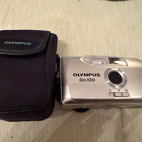 Olympus Go 100 used champagne camera without flash