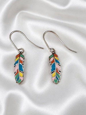 Handmade earrings silver 925 and enamel, new, multicolor