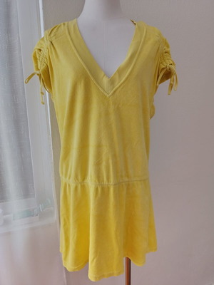 Juicy Couture velour beach dress tunic like new, yellow, size L