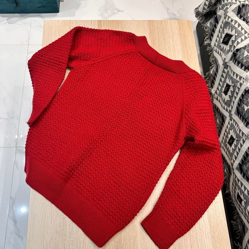 Knitted red sweater with strass and buttons like new, size L