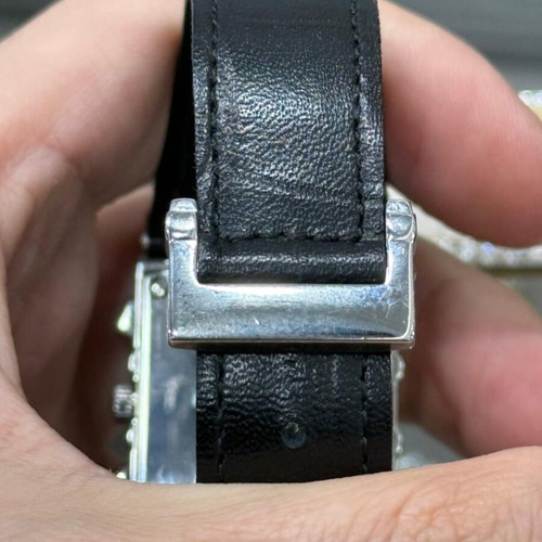 Omega watch authentic with real diamonds like new, black