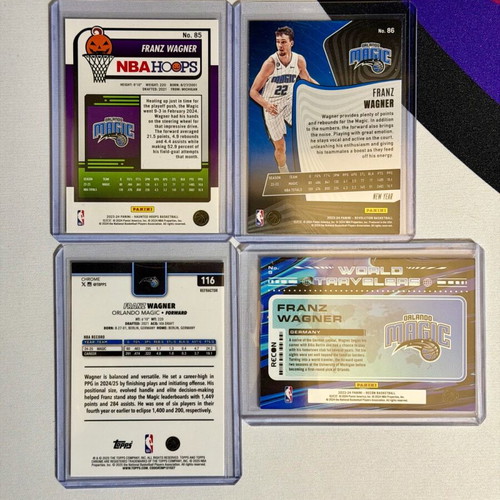 Franz Wagner Parallel Cards, Orlando Magic, pack of 4 new