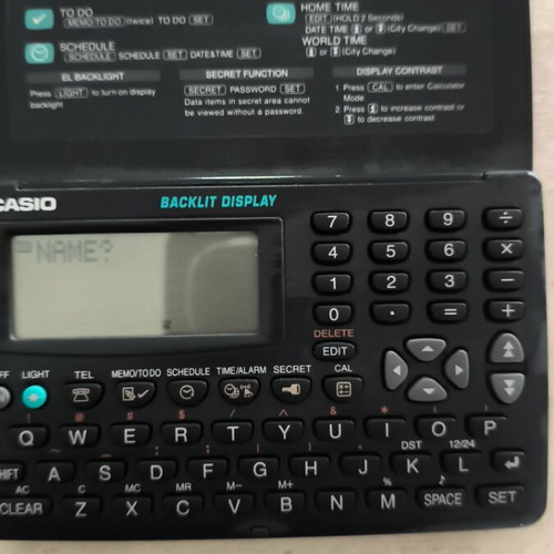 Casio digital diary SF-3300 used, vintage collectible