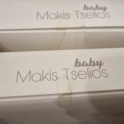 Makis Tselios baby bedding and towel set with Bambi embroidery, pink