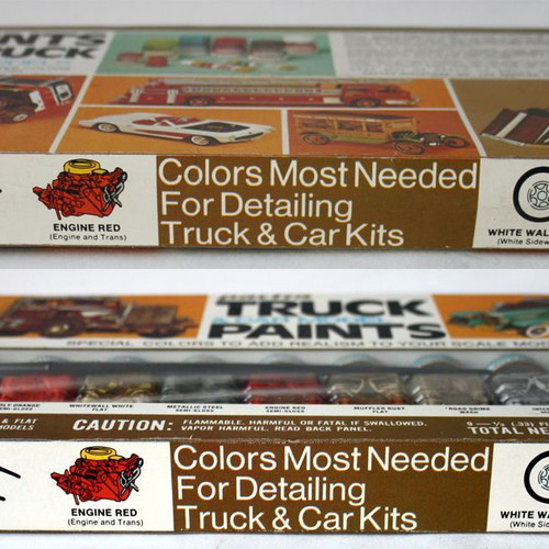 Vintage 60's Pactra Truck & Car Model Paints Color Kit 2410 USA new