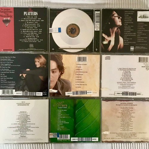 Pop CD collection of 9 Greek and international used
