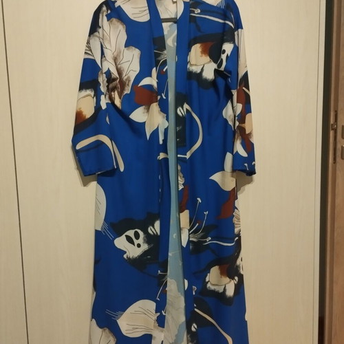 Blue kimono with pattern, new