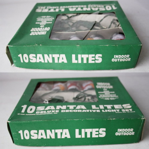 Christmas lights with snowmen vintage 1991 new