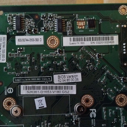 NVidia Quadro FX1800 768MB GDDR3 192bit PCI-E graphics card used
