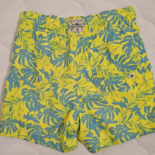 GAP swimwear tropical design yellow and turquoise for 4-5 years like new