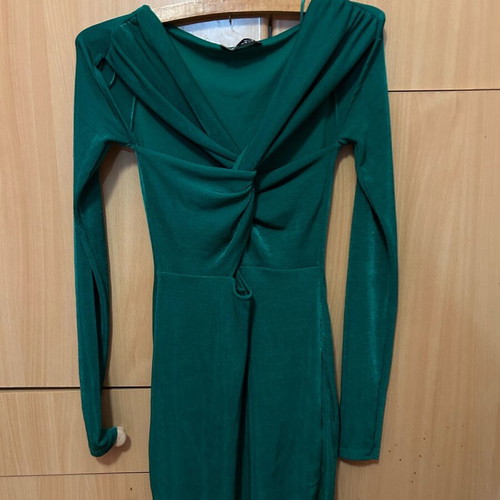 Bershka evening green dress used, size M -  4,00 - Vendora.cy
