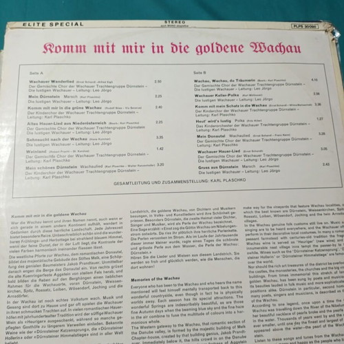 Komm mit mir in die goldene Wachau vinyl record