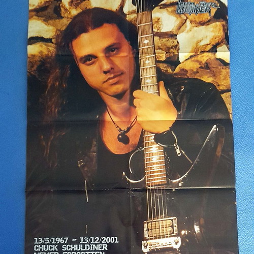 Chuck Schuldiner & Dimebag Darrell poster used, double-sided