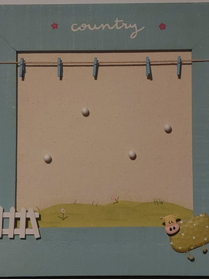 Wooden decorative Country board like new with clips and free book