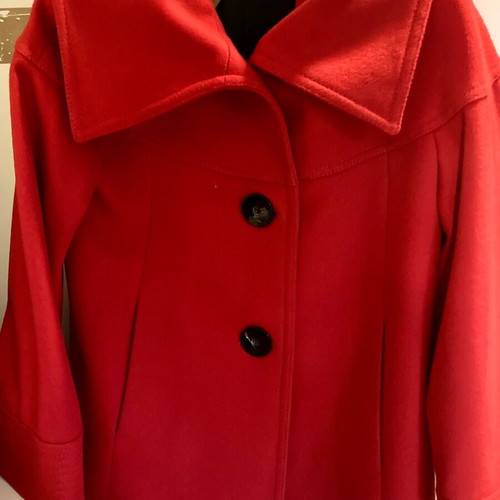 Zara wool cape used, red, size XS